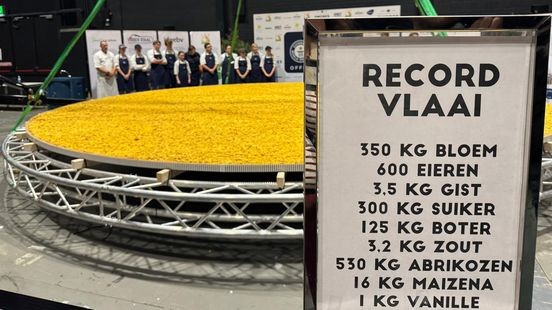 Grootste vlaai ter wereld is gebakken in Limburg, maar is géén Limburgse vlaai