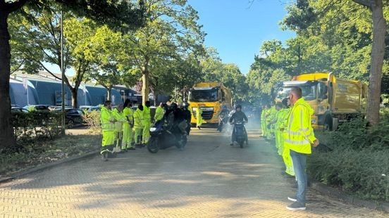 Ride-out voor 24-jarige Damian uit Sittard: collega's maken erehaag voor hem