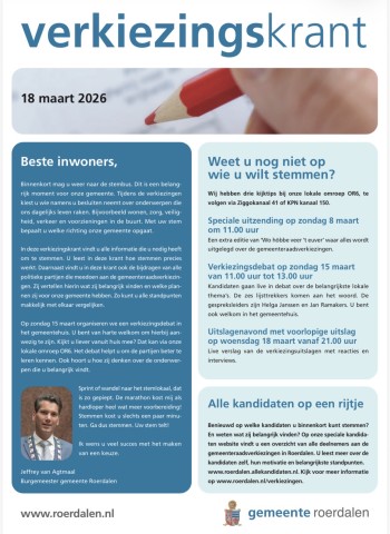 VERKIEZINGSDEBAT ROERDALEN 15 MAART 2026