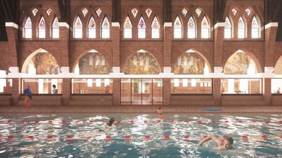Duik in stadsbad in voormalige Heerlense kerk moet eind 2027 kunnen
