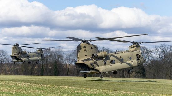 Verrassingsbezoek Chinook-heli's aan Gasthuis
