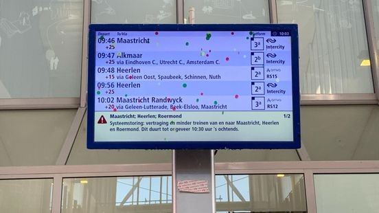 Treinen in Limburg rijden weer na systeemstoring